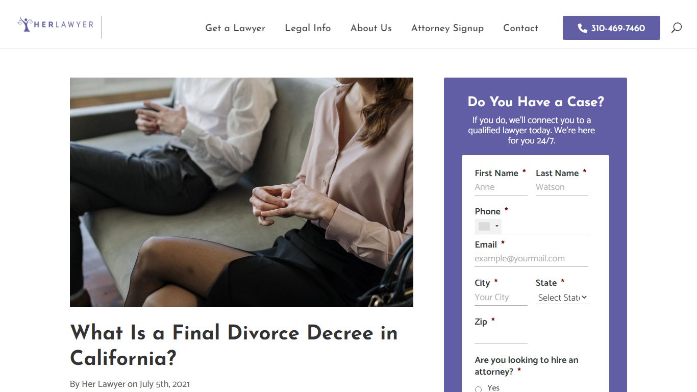 What Is a Final Divorce Decree in California? - Her Lawyer